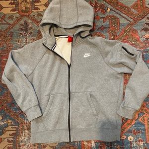 Gently Used X-Large XL Grey Nike full zip Hoodie